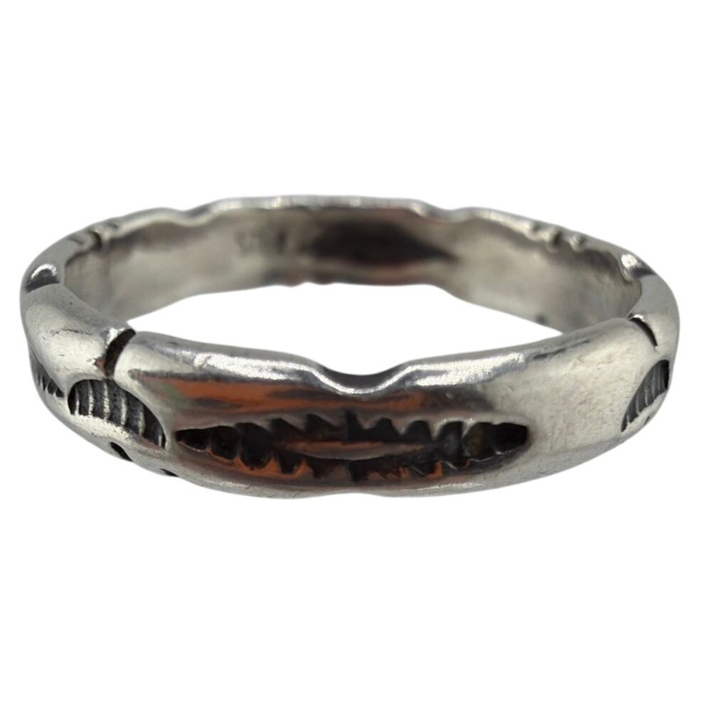 Carolyn Pollack Relios Sterling Silver Stamped Southwestern Band 6